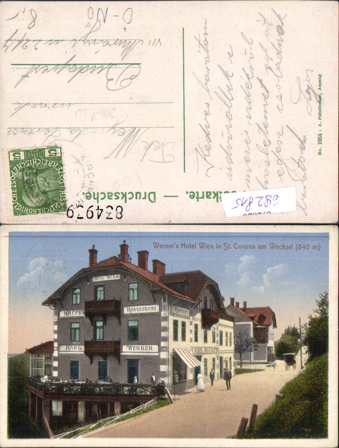 692815 St. Corona bei Kirchberg am Wechsel Werner`s Hotel Wien