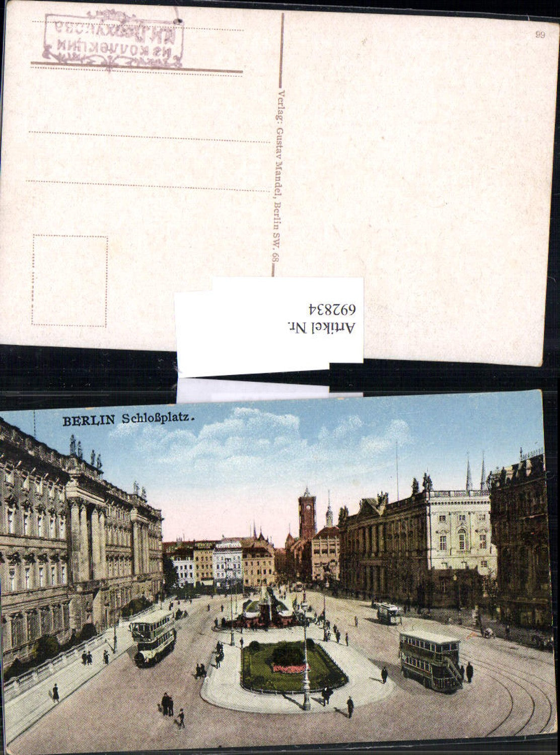 692834 Berlin Schloßplatz Bus Tram Doppeldecker Bus Autobus