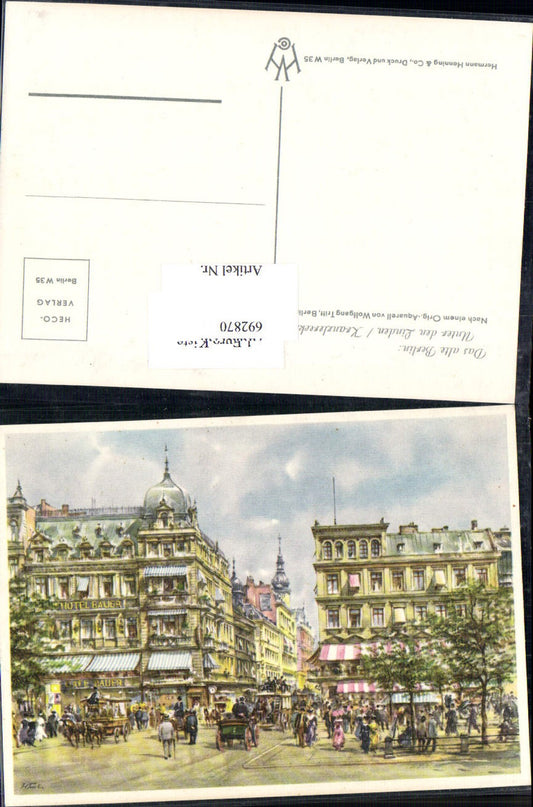 692870 Künstler AK Wolfgang Tritt Berlin Unter den Linden Kranzlerecke