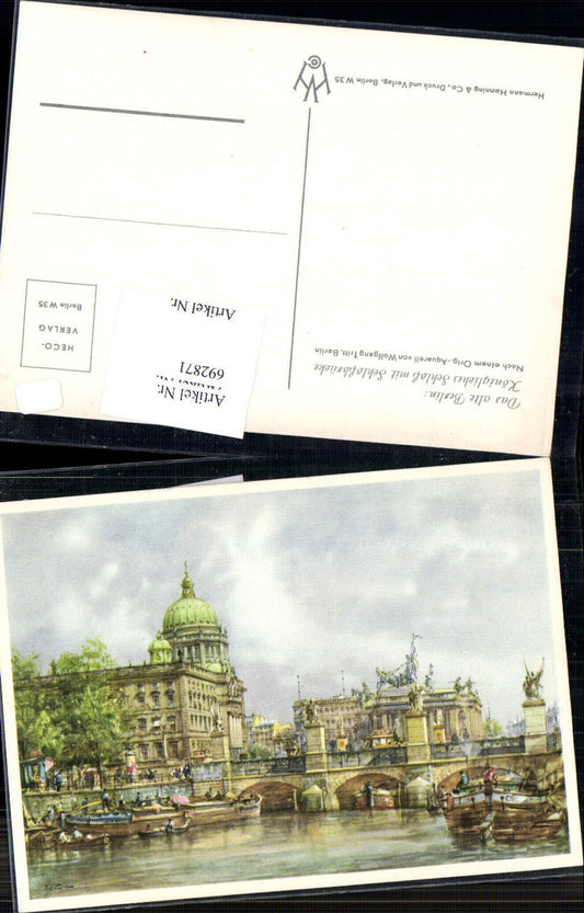 692871 Künstler AK Wolfgang Tritt Berlin Schloss Brücke