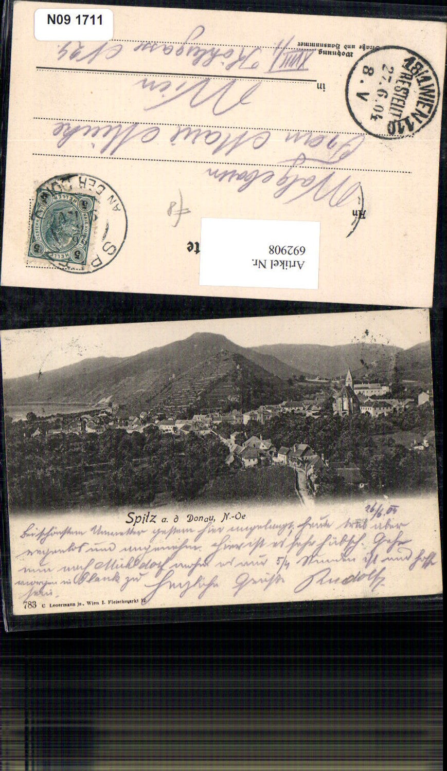 692908 Spitz an der Donau Wachau 1904 pub Ledermann 783