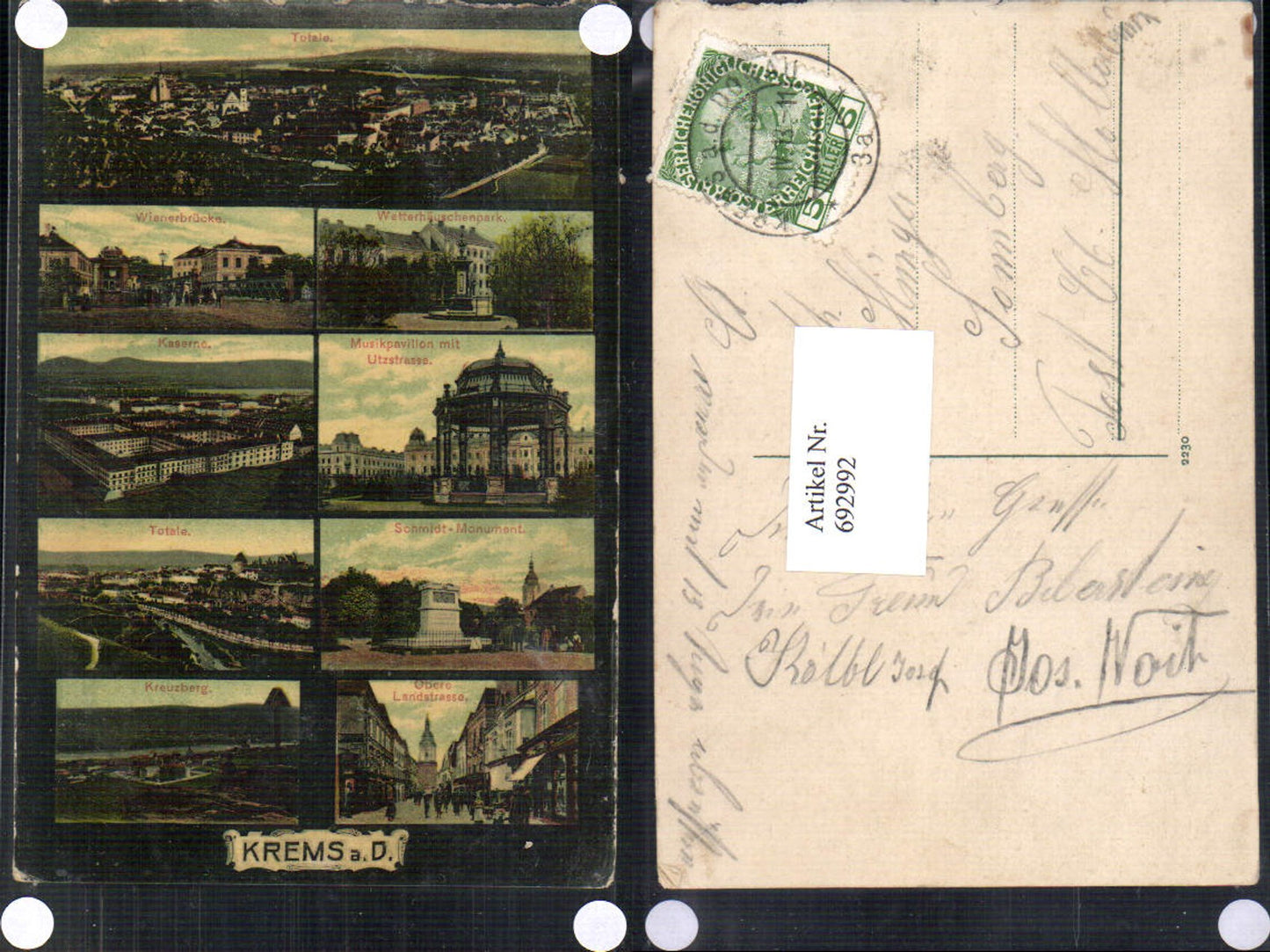 692992 tolle AK Krems an der Donau Kaserne Kreuzberg Wienerbrücke