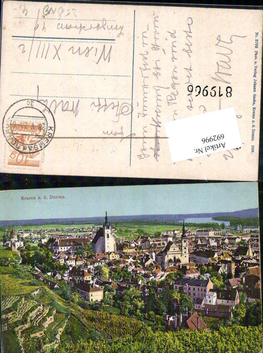 692996 tolle AK Krems an der Donau pub Johann Saska 2793