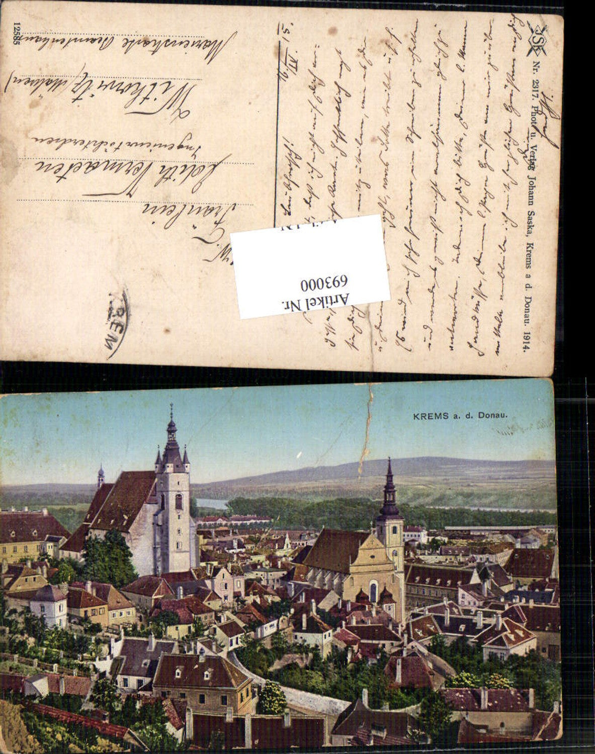 693000 tolle AK Krems an der Donau pub Johann Saska 2317