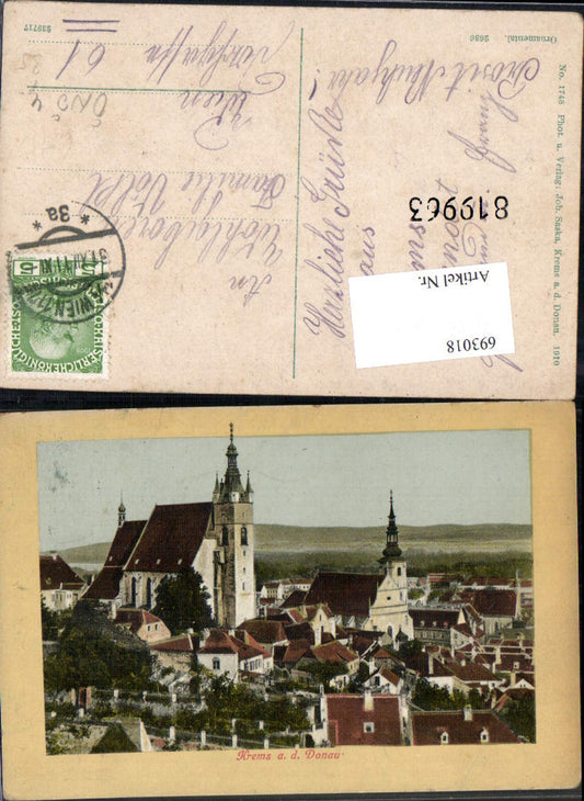 693018 tolle AK Krems an der Donau pub Johann Saska 1748