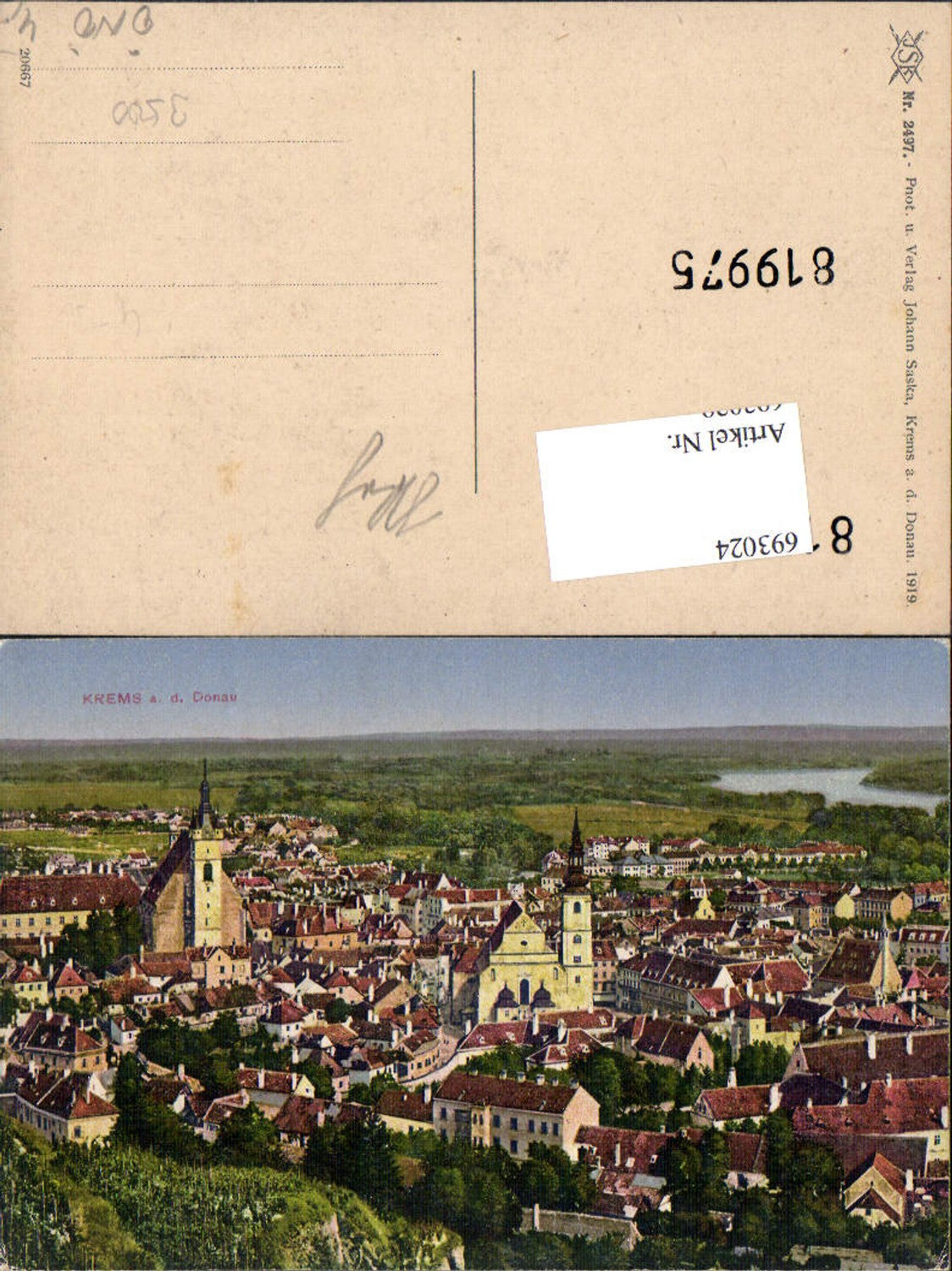 693024 tolle AK Krems an der Donau pub Johann Saska 2497