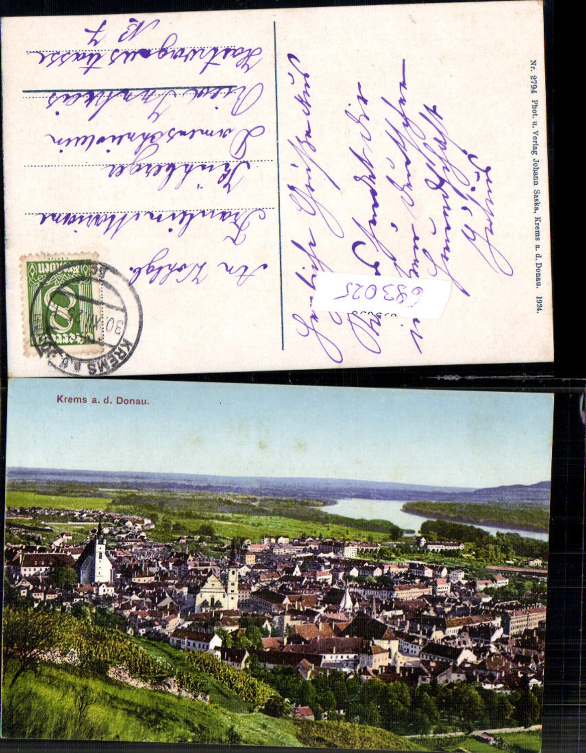 693025 tolle AK Krems an der Donau pub Johann Saska 2794