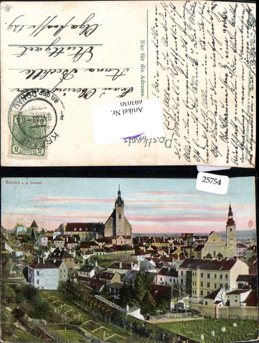 693030 tolle AK Krems an der Donau pub Johann Saska 1003