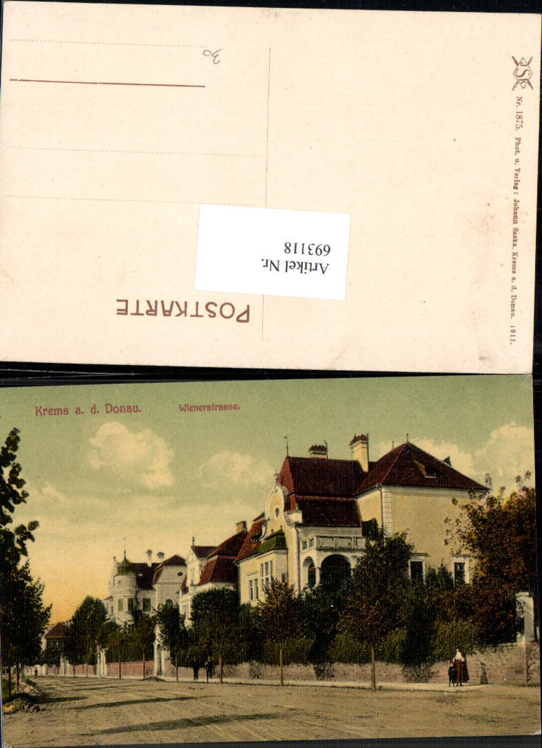 693118 Krems an der Donau Wienerstraße pub Johan Saska 1875