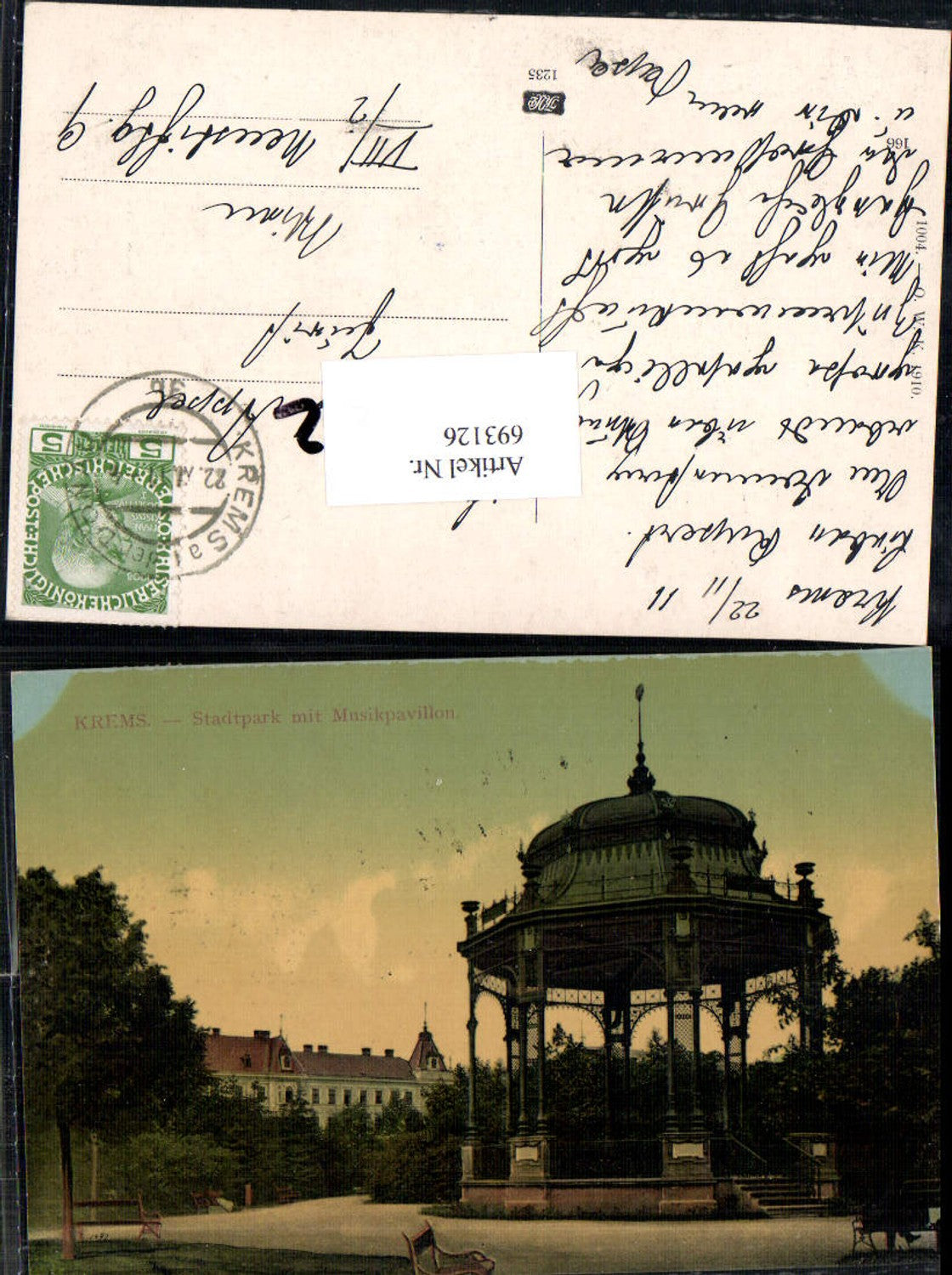 693126 Krems an der Donau Musikpavillon Stadtpark pub Otto Wurz 166