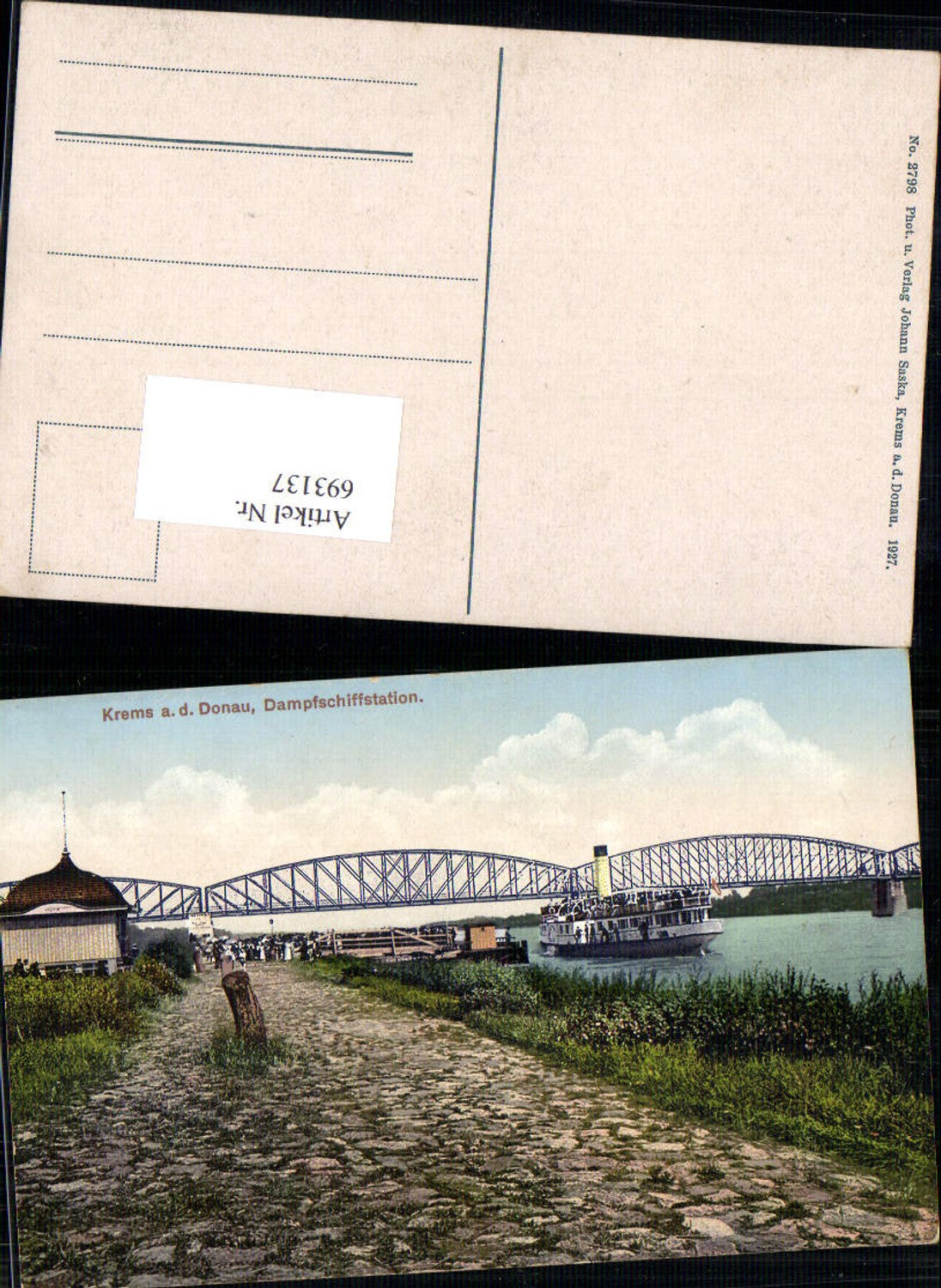 693137 Krems an der Donau Dampfschiffstation Dampfer Brücke pub Johan Saska 2798