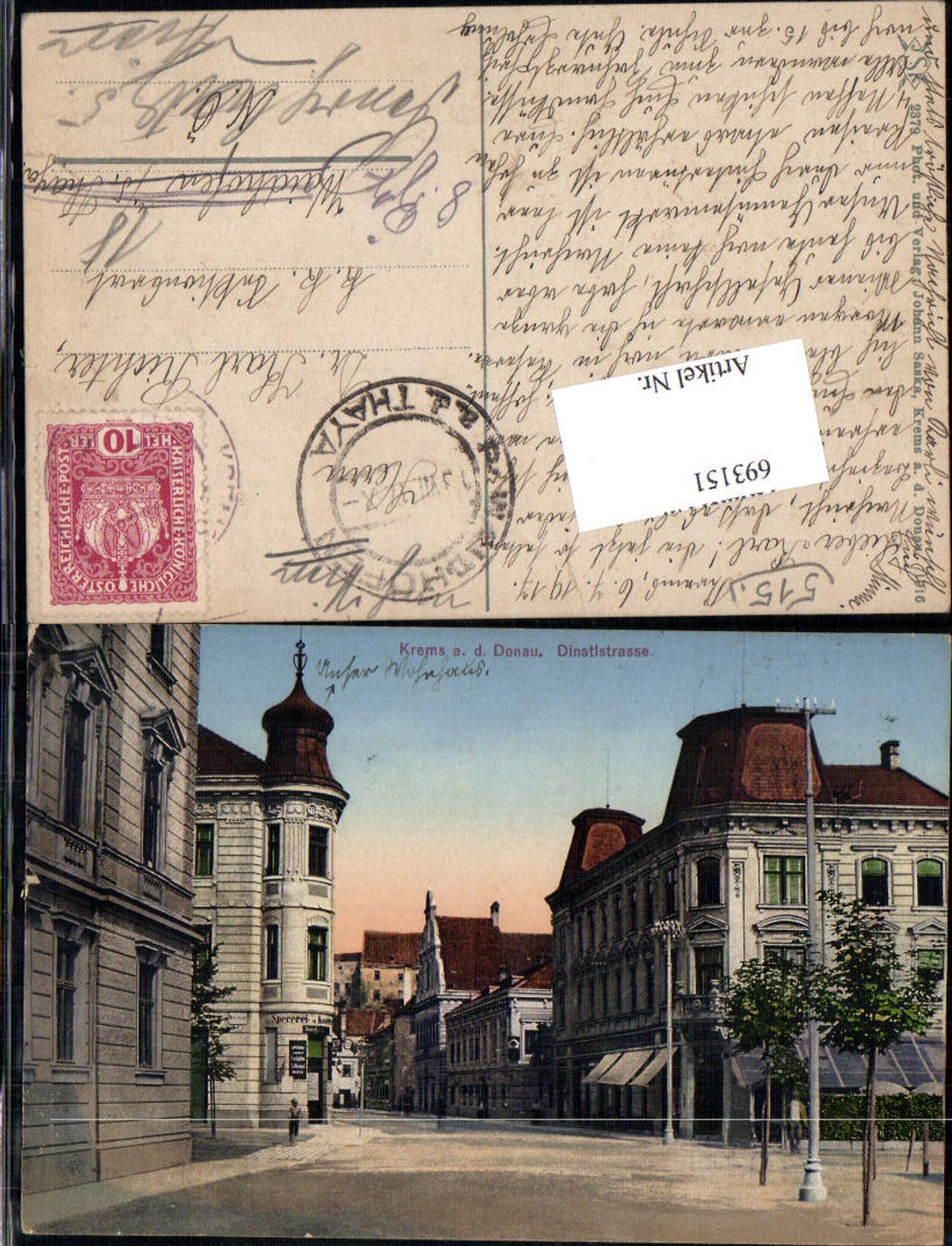 693151 Krems an der Donau Dinstlstraße Irrläufer Waidhofen an der Thaya Wien Stp.