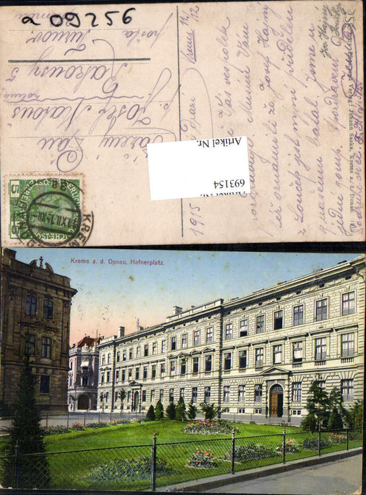 693154 Krems an der Donau Hafnerplatz gel Turnov pub Johann Saska 2378