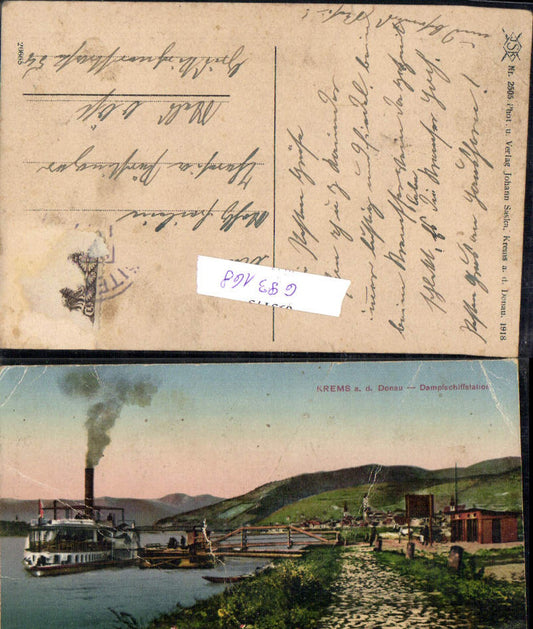 693168 Krems an der Donau Dampfschiffstation Dampfer pub Johann Saska 2505