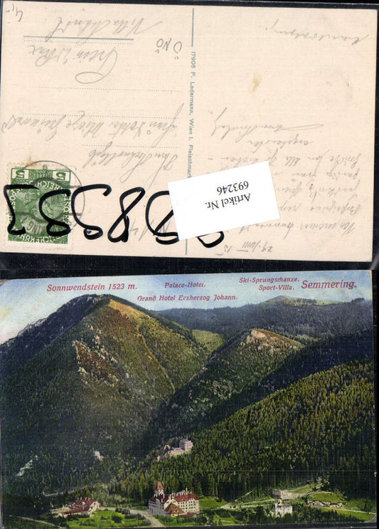 693246 Semmering Hotel Erzherzog Johann Sonnwendstein Sport Villa Palace Hotel
