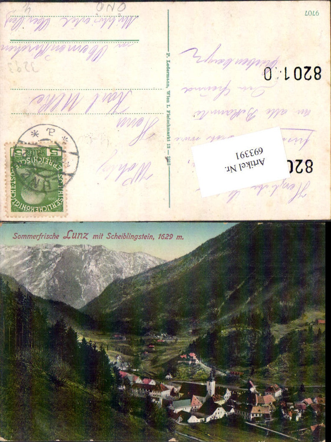 693391 Lunz am Lunzersee See pub Ledermann 9707 gel Oberneukirchen