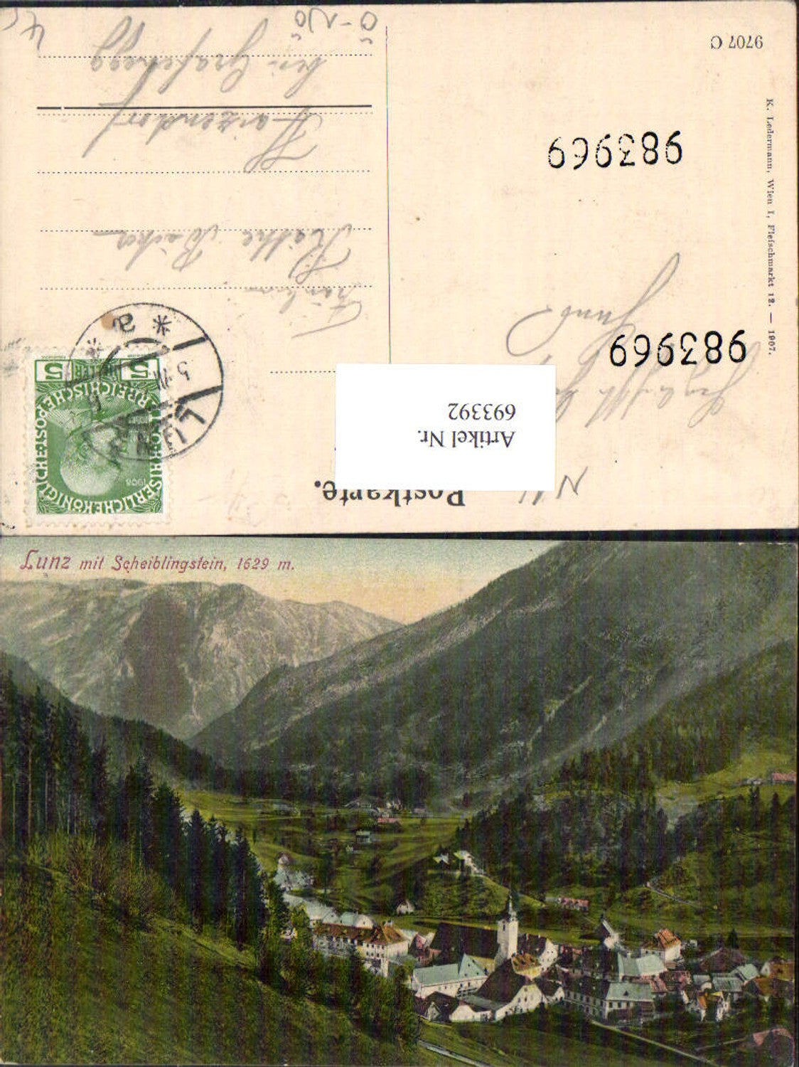 693392 Lunz am Lunzersee See gel Heizendorf Grafenegg pub Ledermann 9707 C