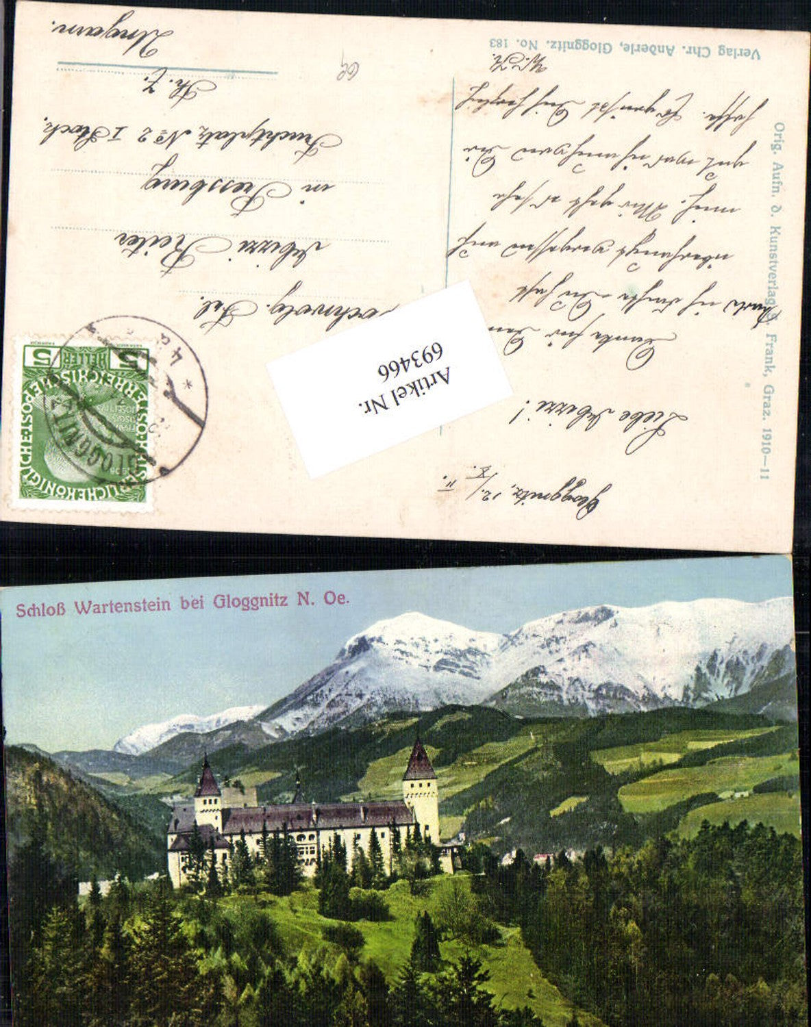 693466 Gloggnitz Schloss Wartenstein 1910