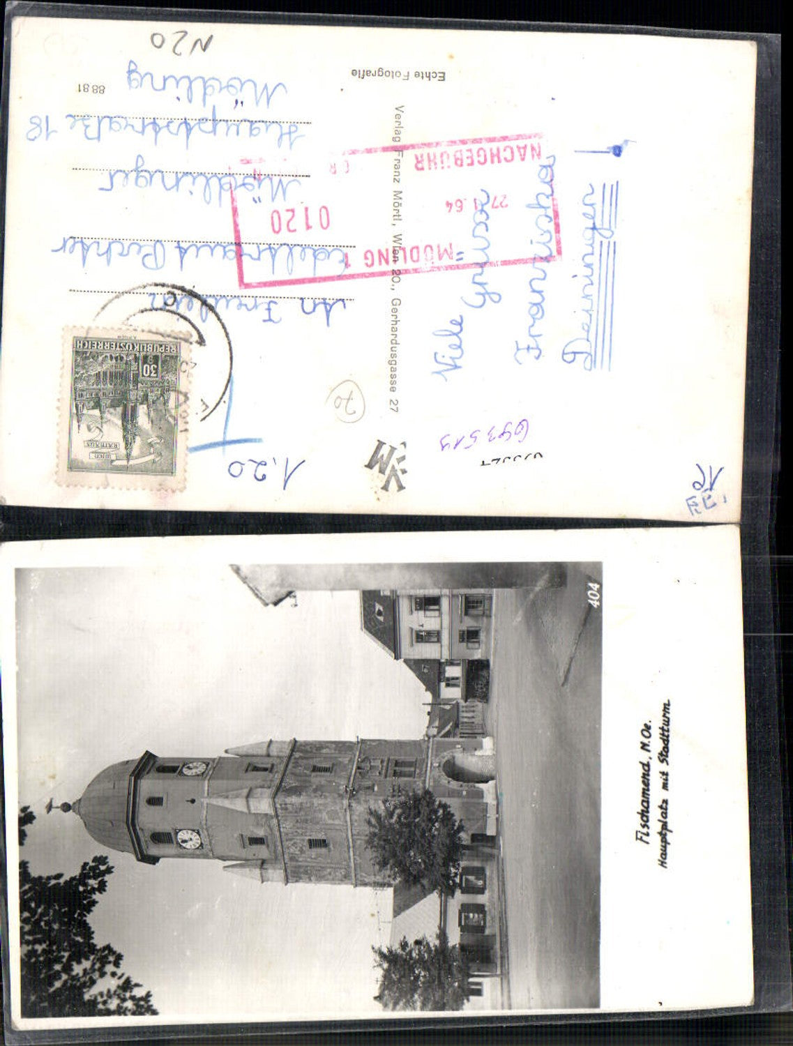 693519 Fischamend Hauptplatz Stadtturm