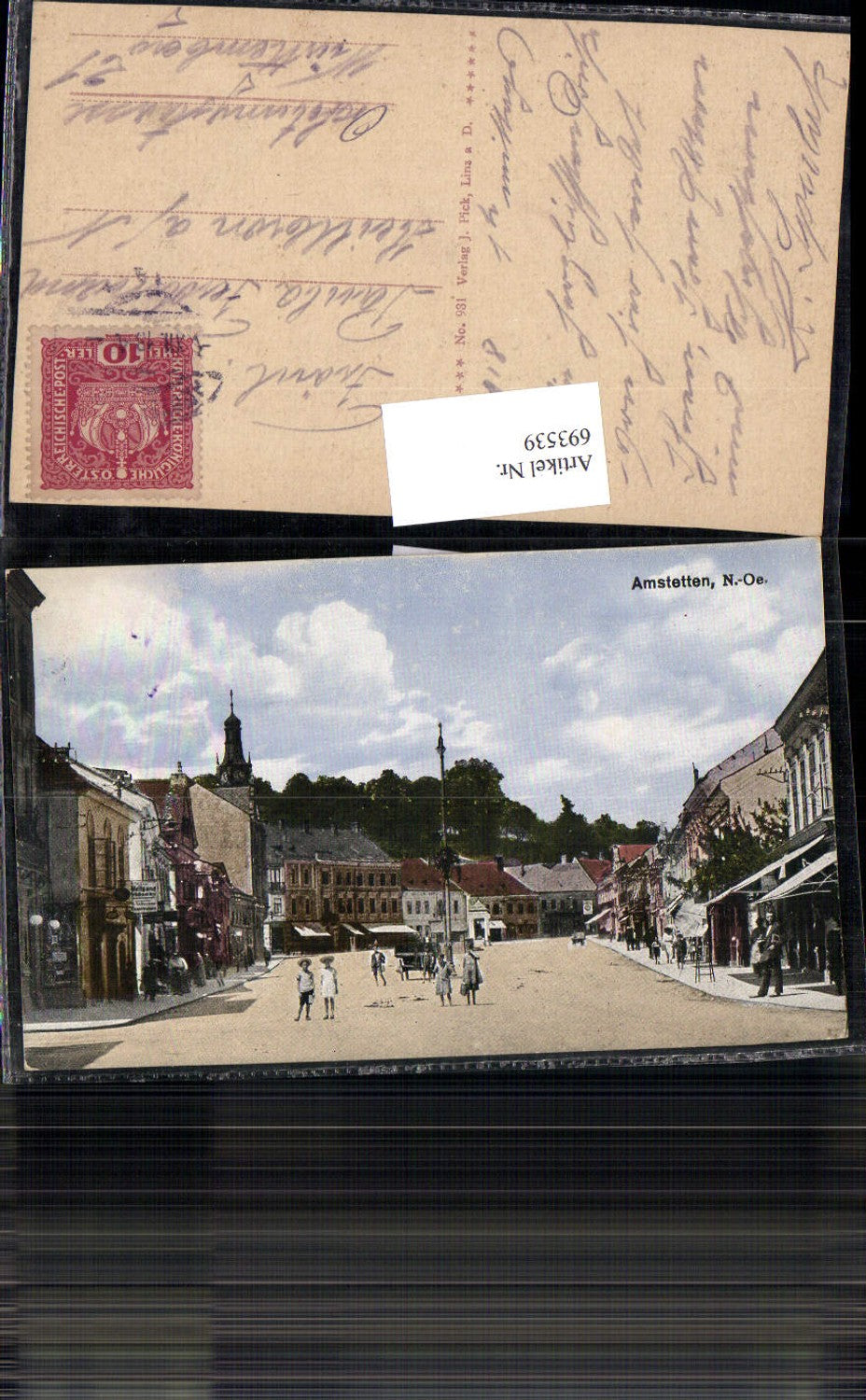 693539 Amstetten Partie am Hauptplatz pub J. Pick 931