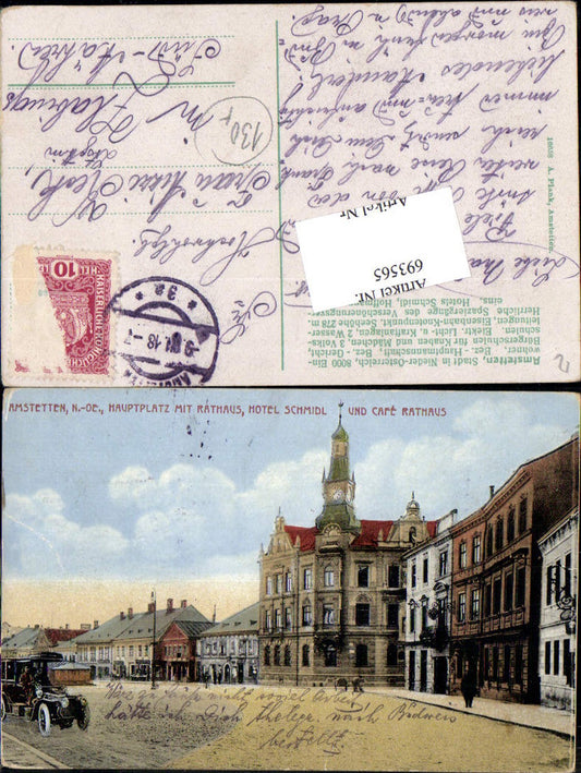 693565 Amstetten Hauptplatz gel Zlabings Mähren