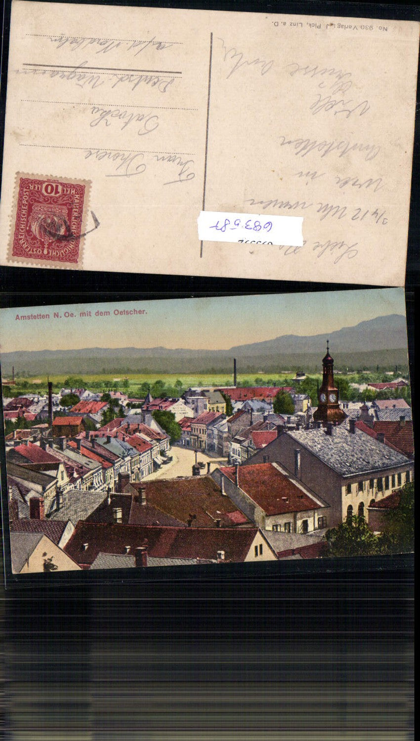 693587 Amstetten gel. J. Pick Linz gel Deutsch Wagram