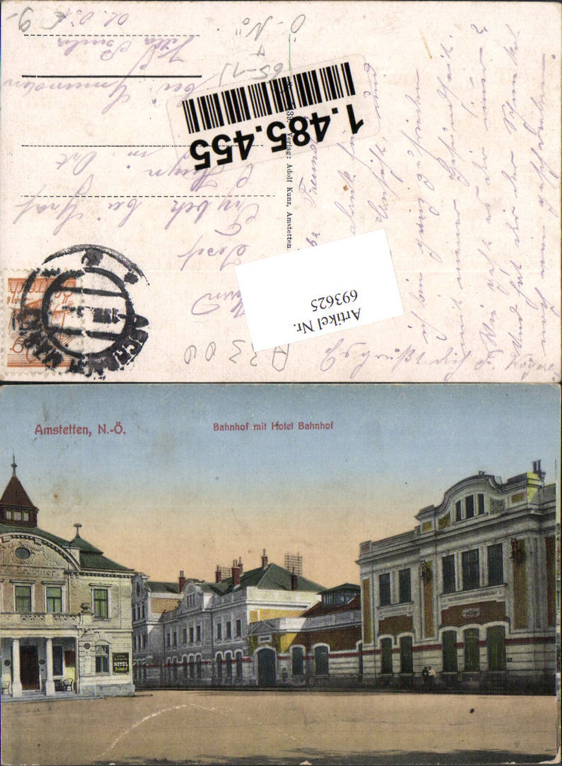 693625 Amstetten Bahnhof m. Hotel pub Adolf Kunz 5439