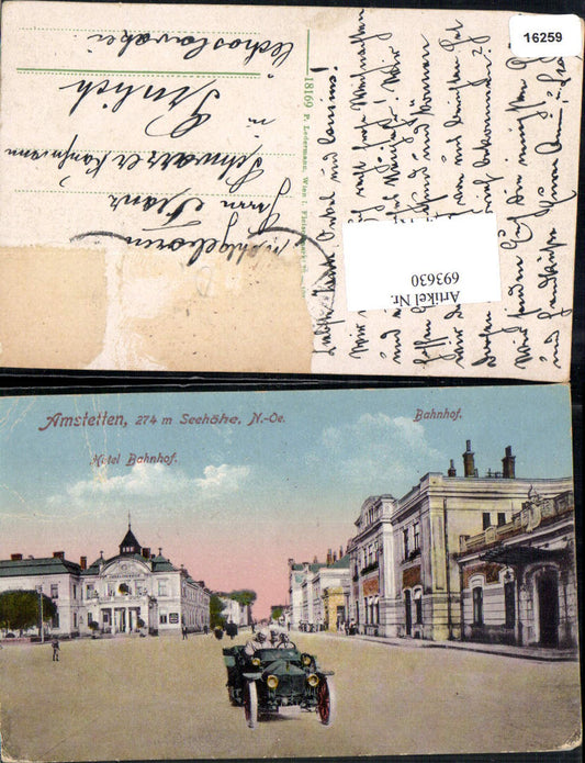 693630 Amstetten Bahnhof m. Hotel gel Grulich