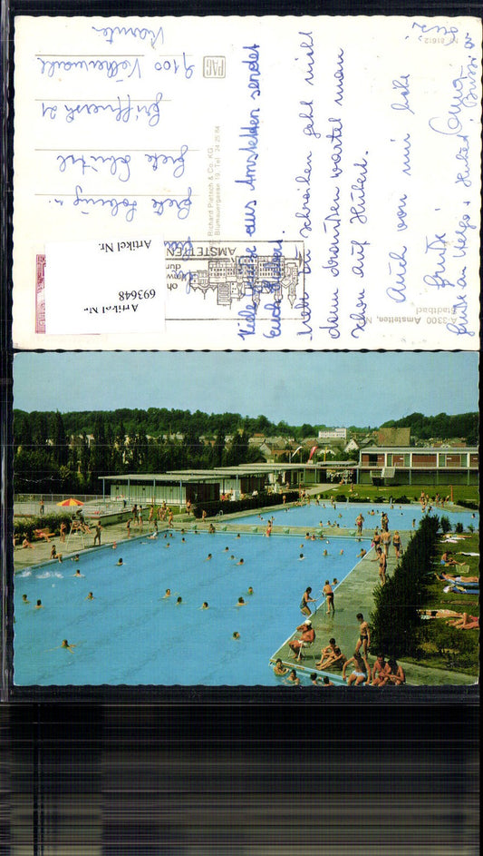 693648 Amstetten Freibad Bad Schwimmbecken 1980 Stadtbad