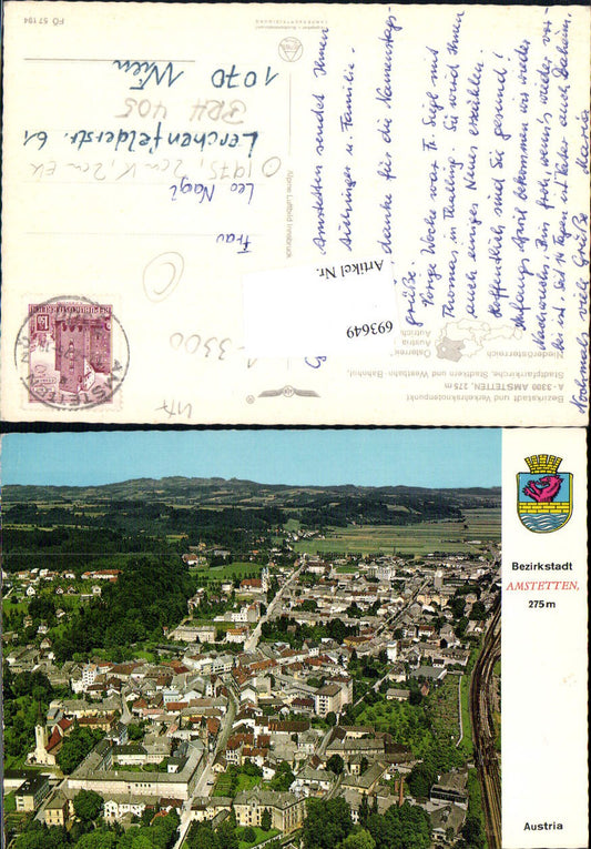 693649 Amstetten Luftbild Fliegeraufnahme Alpine Luftbild FÖ 57194