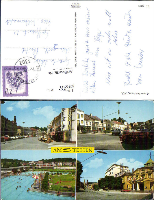 693650 Amstetten Freibad Bad Schwimmbecken 1980 Stadtbad