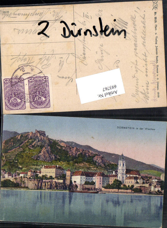 693767 Dürnstein in der Wachau Donau pub Johann Saska 2512