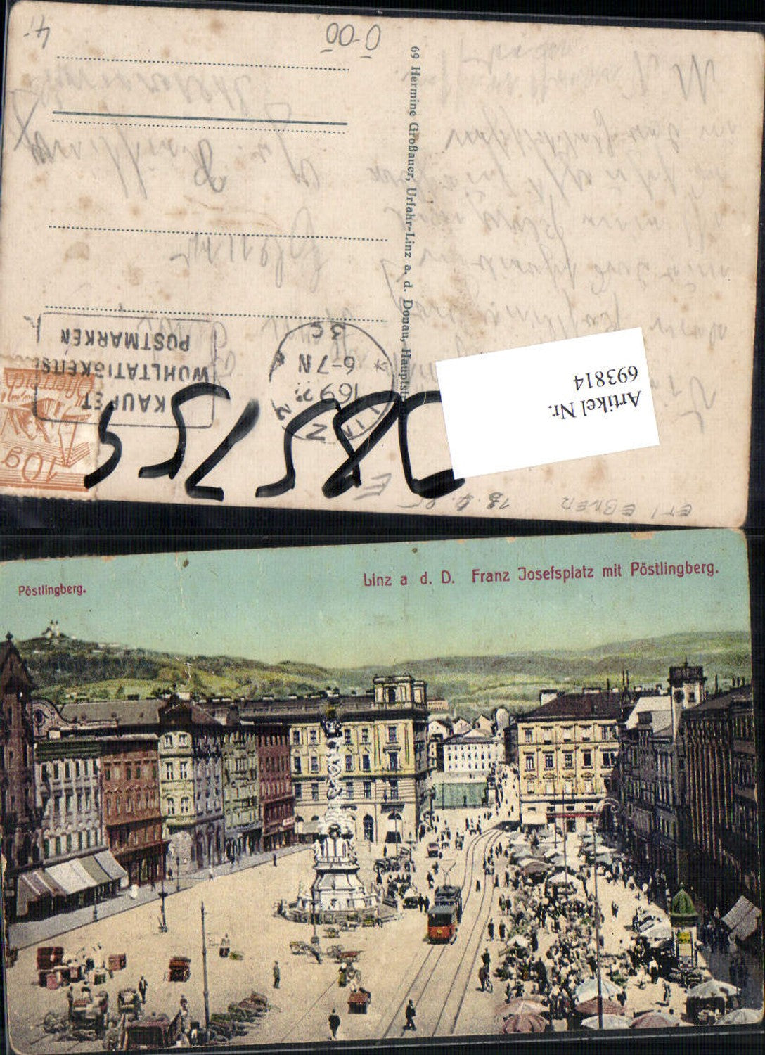 693814 Linz an der Donau Franz Josefsplatz gel Grossreifling