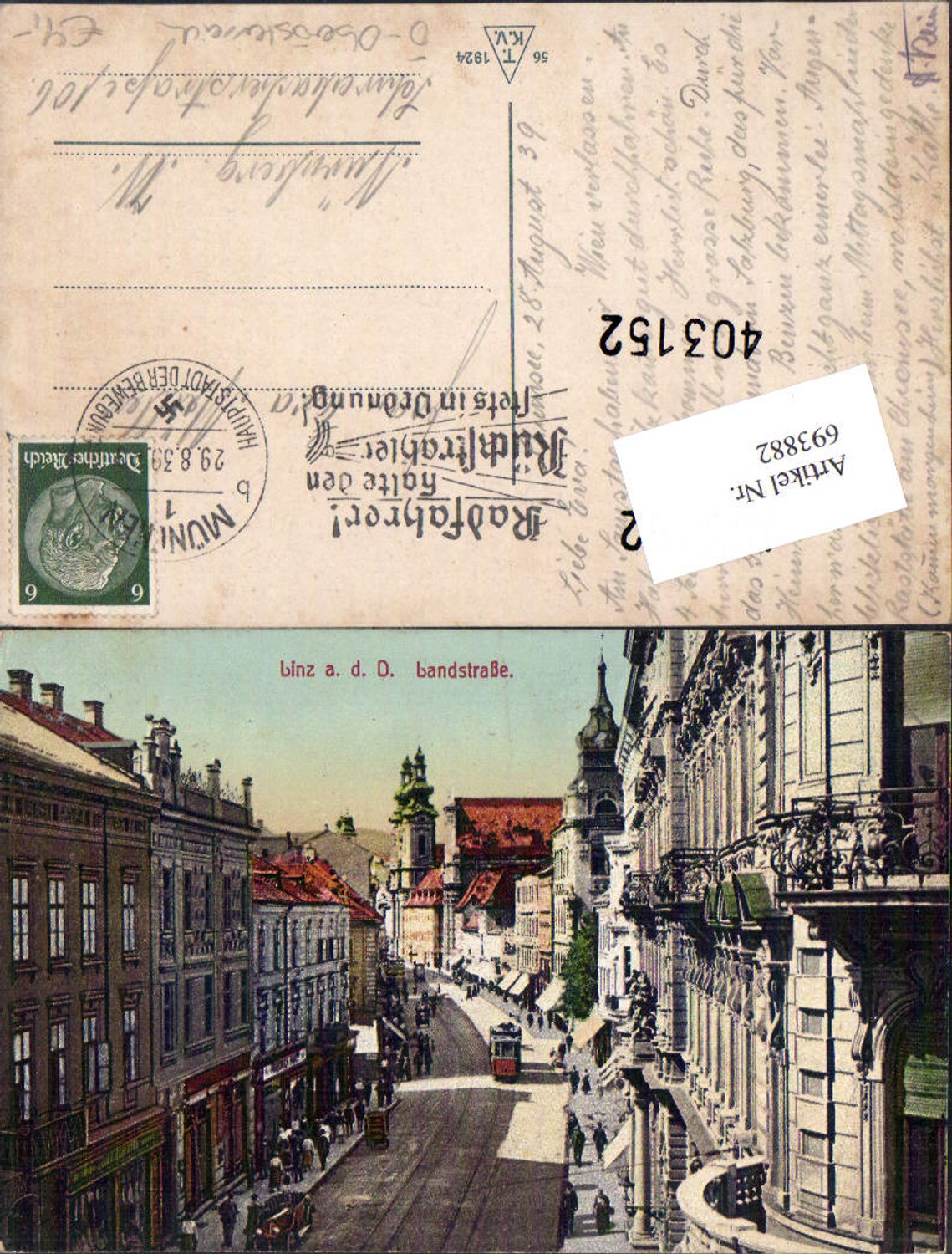 693882 Linz an der Donau Landstraße Straßenbahn