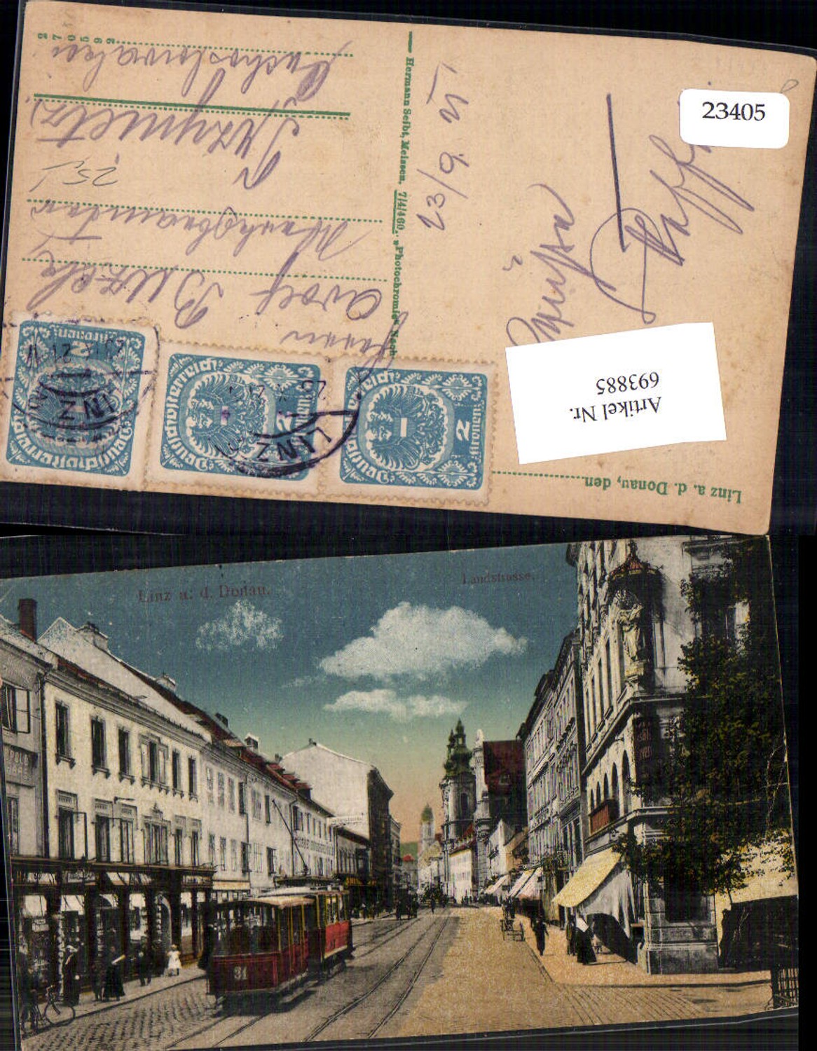 693885 Linz an der Donau Landstraße Straßenbahn Tram Tramway