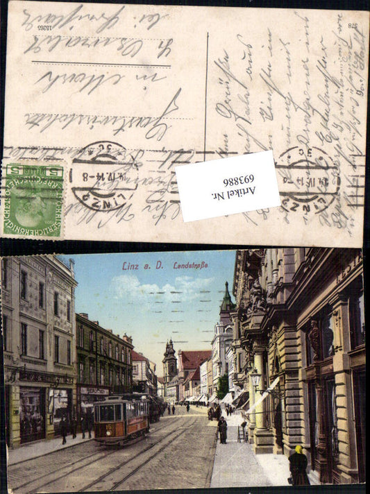 693886 Linz an der Donau Landstraße Straßenbahn Tram Tramway
