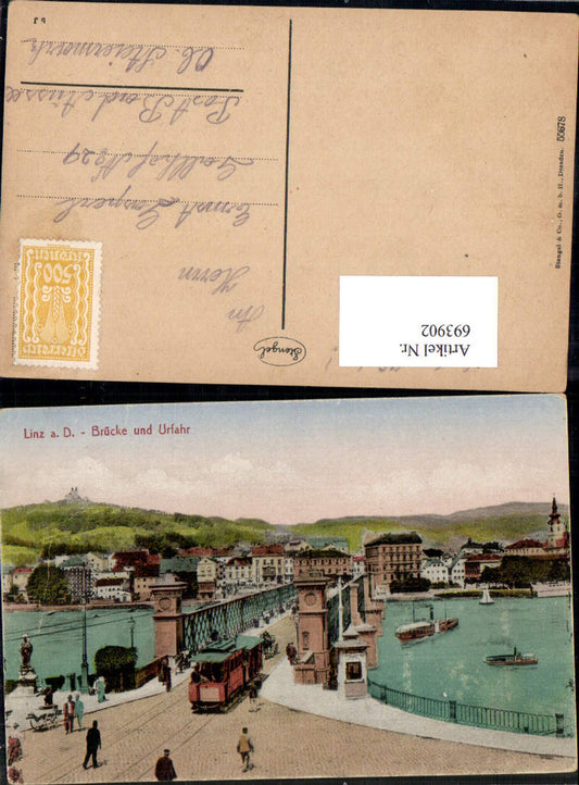 693902 Linz an der Donau Urfahr Brücke gel Bad Aussee pub Stengel & Co. 55878