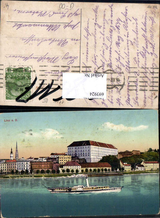 693924 Linz an der Donau Schlosskaserne Dampfer Hebe gel Unterlaussa Altenmarkt