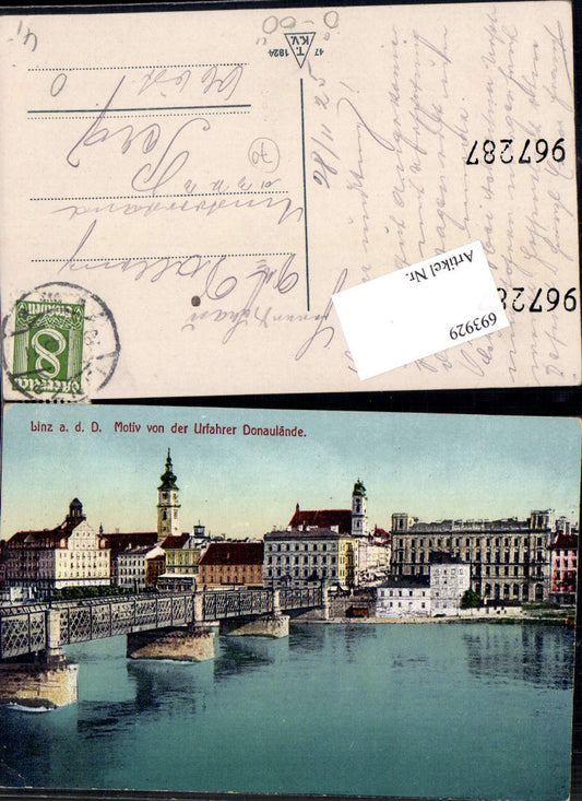 693929 Linz an der Donau Urfahr Brücke gel Perg