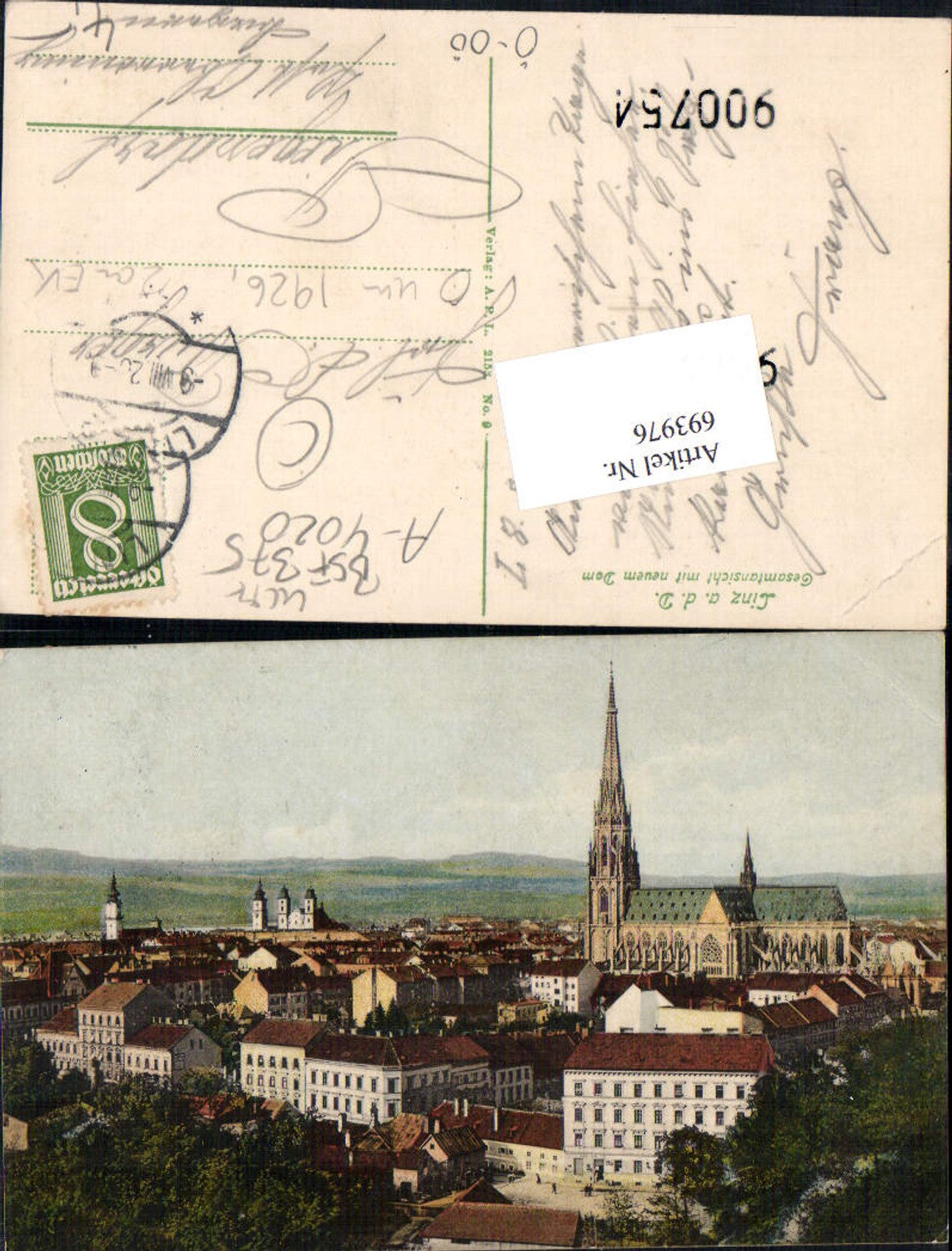 693976 Linz an der Donau Dom gel Piegendorf Oberroning