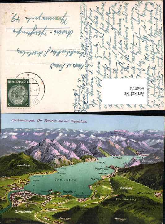 694024 Gmunden am Traunsee Vogelschau neukirchen Pinsdorf Altmünster eisenau Weyer pub Brandt