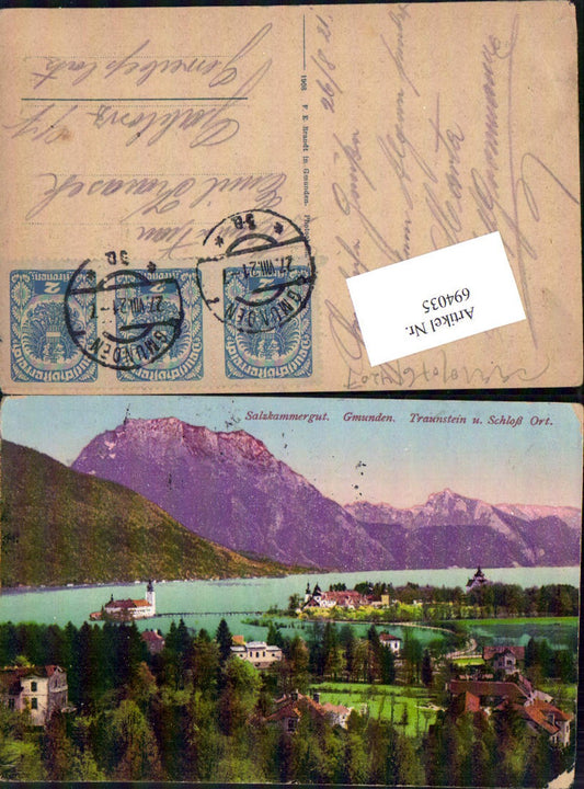 694035 Gmunden am Traunsee Traunstein Schloss Ort pub Brandt  gel Gablonz