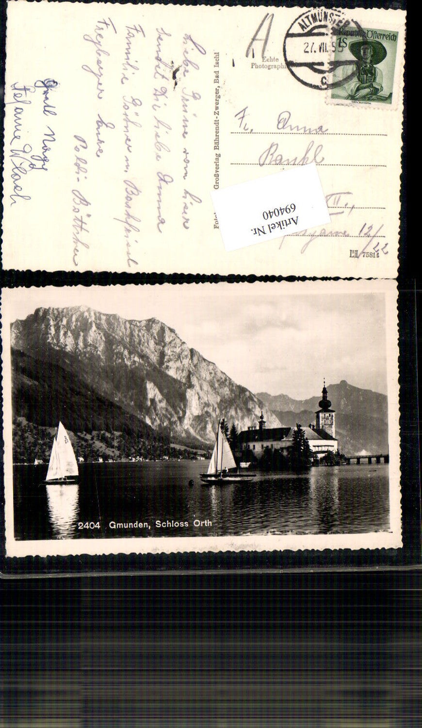 694040 Gmunden am Traunsee Boot Schloss pub Bährendt 2404