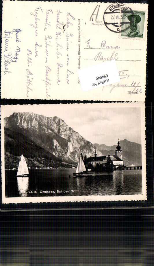 694040 Gmunden am Traunsee Boot Schloss pub Bährendt 2404