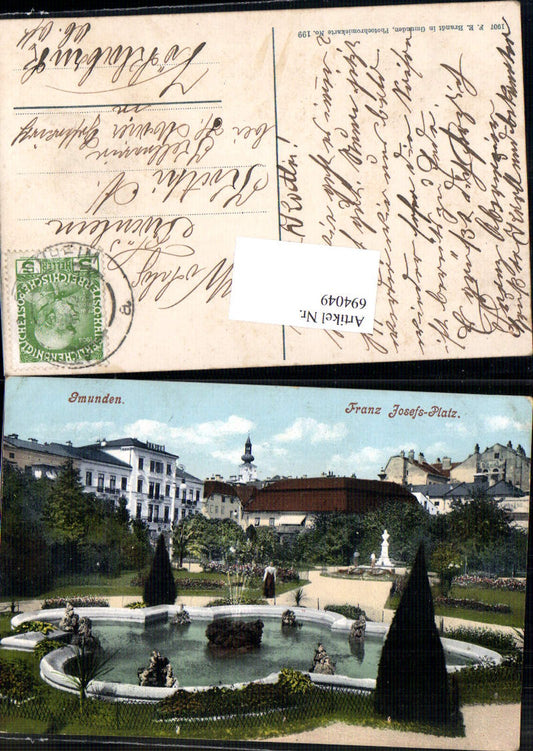 694049 Gmunden am Traunsee Franz Josefs Platz pub Brandt 199
