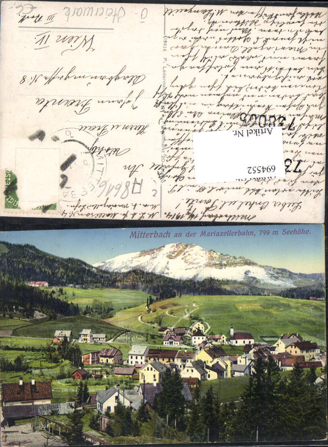 694552 Mitterbach am Ötscher Mariazellerbahn  pub Ledermann 18414