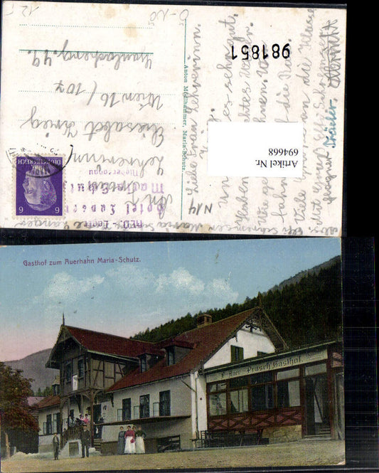 694668 seltene AK Maria Schutz am Semmering Gasthaus zum Auerhahn