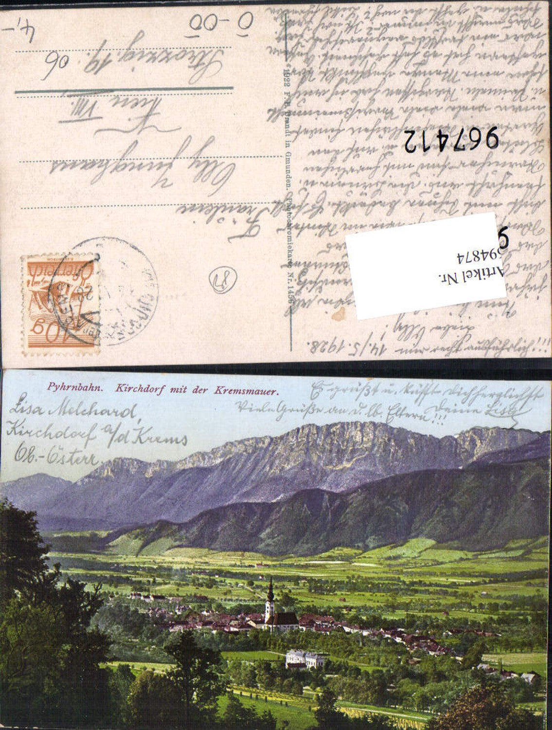 694874 Kirchdorf an der Krems Kremsmauer pub Brandt 1456