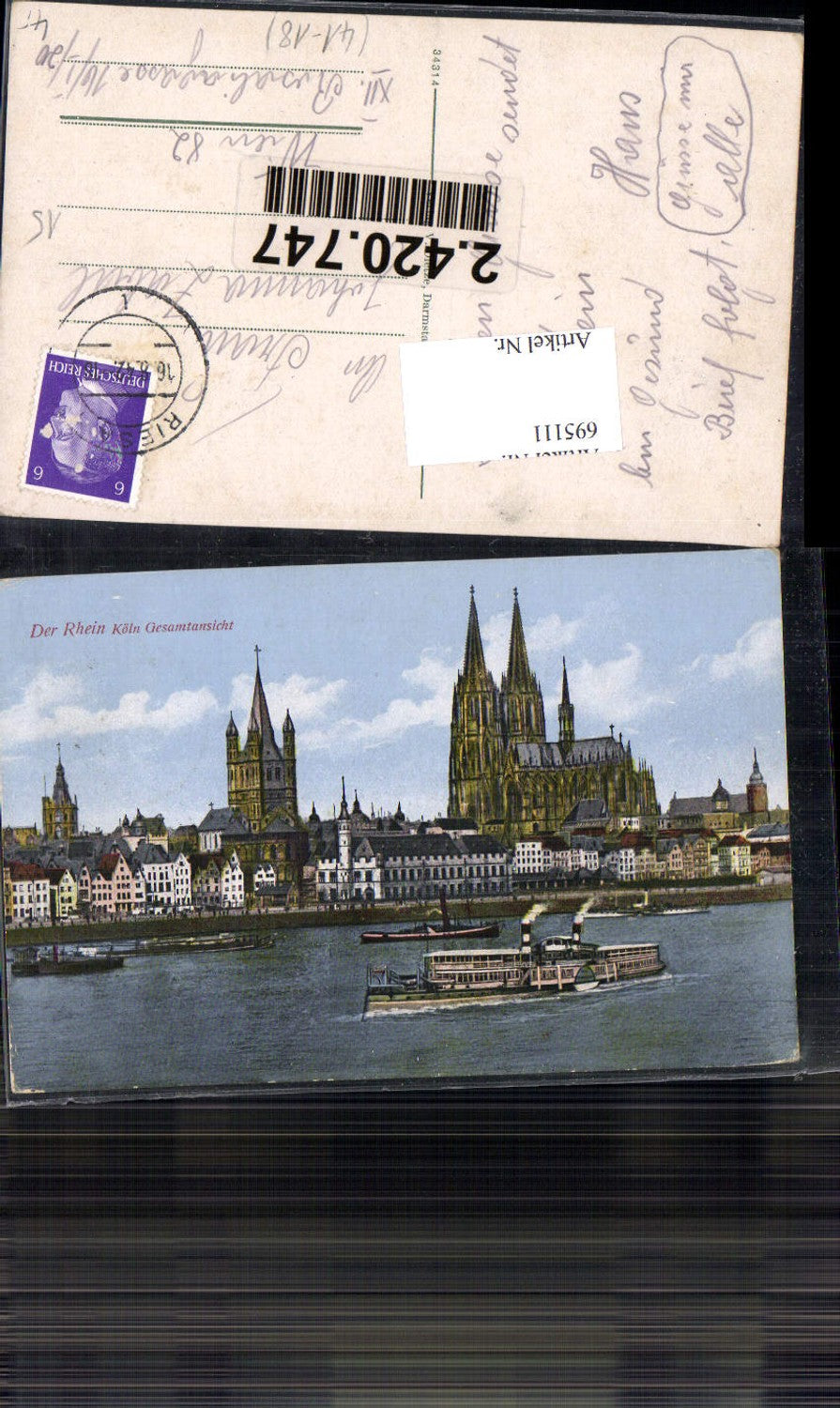 695111 Köln am Rhein Dampfer