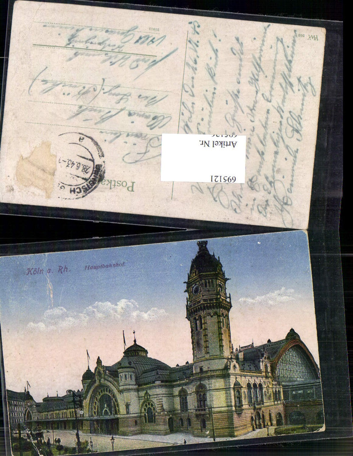 695121 Köln am Rhein Bahnhof Hauptbahnhof gel Bad Wilsnack Westprignitz